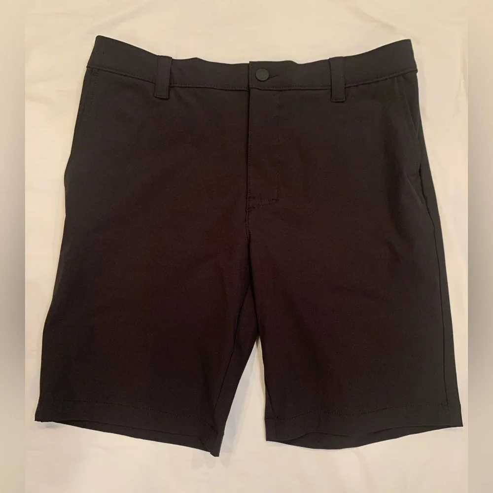 Banana Republic Men's Black Microfiber Flat Front Shorts 34x10